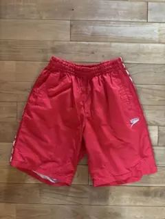 Speedo ナイロンハーフパンツ ショートパンツ レッド　ジャージのサムネイル