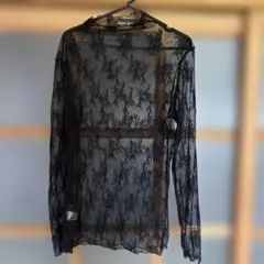 黒のレース長袖シャツ⭐︎インナー使い(Ｆ)