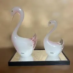 Multi Glass スワン ガラス置物 2体セット - メルカリ