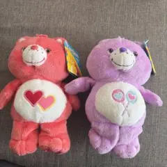 ケアベア ぬいぐるみ レッド パープル