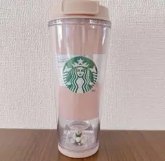 スタバ ジェラートピケ ベアスノードームボーダータンブラー ピンク