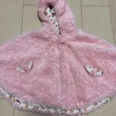 ベビーポンチョ ピンク 70〜90cm