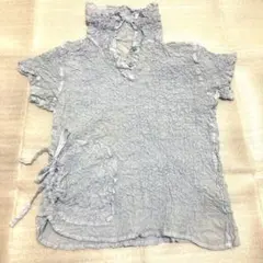 ISSEY MIYAKE me CAULIFLOWER 半袖トップス　水色のサムネイル