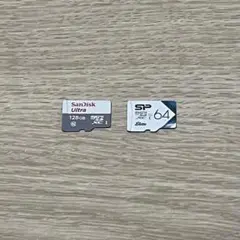 SanDisk 128GB & SP 64GB microSDXCカードセット