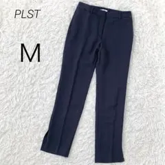 プラステ スラックスパンツ センタープレス ストレート 美脚 通勤 オフィス
