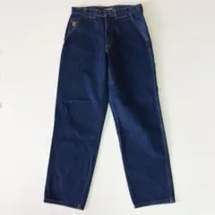 【日本製】LANCEL ヴィンテージ デニム W76 濃紺 ジーンズ ロゴ刺繍