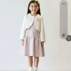 フォーマルワンピース　女の子　110 シューズ18㎝ 　カチューシャ付き