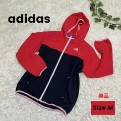 adidas アディダス フード付ジャケット ナイロンウェア 即乾 美品 女子M
