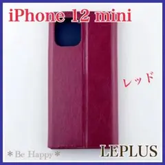 新品 レッド iPhone 12 mini 極薄一枚革フラップケースPAGE❷
