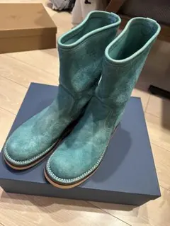 新品未使用　ロストコントロール　スウェードエンジニアブーツ　ターコイズ7 1/2 LOST CONTROL ロストコントロール SUEDE ENGINEER BOOTS スウェード