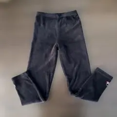 黒 フリース レギンス　ロングパンツ ロゴ入り　135