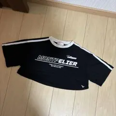 Choa Choa ショート丈 ロゴTシャツ ブラック