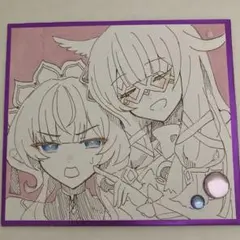 原神 手描き色紙イラスト コロンビーナ サンドローネ