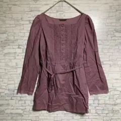 ADIEU TRISTESSE パープル 長袖シャツ トップス　レディース　美品のサムネイル