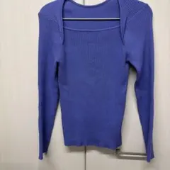 SENSE OF PLACE パープルニット フリーサイズ