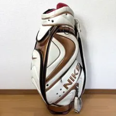 NIKE ナイキ キャディ ゴルフ バッグ ホワイト ゴールド エナメル
