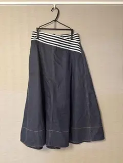 BORDERS at BALCONY デニムロングスカートのサムネイル