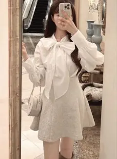 GRL インパン裏地付きツイードスパンコールミニスカート ta168