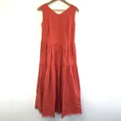 JUSGLITTY ジャスグリッティー カラーリネンワンピース ノースリーブ