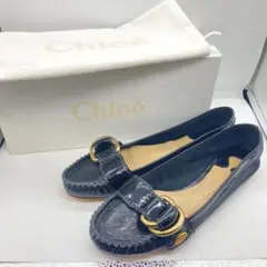 ▼Chloe クロエ　フラットシューズ　ブラック　23.5ｃｍ　箱　保存袋