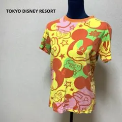 東京ディズニーリゾート・ミッキーマウス　総柄　ティーシャツ　S