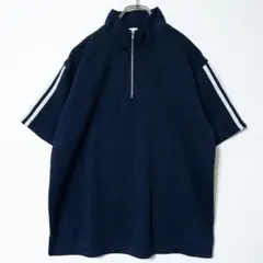 【美品】袖3本ライン入り ハーフジップ BC Factory