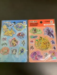 韓国ダイソーポケモンシール ステッカーシート 2枚セット