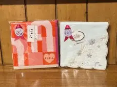 早朝セール【新品】FURLA＆トッカ　タオルハンカチ2枚セット