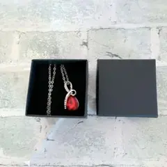 ネックレス ティア ドロップ レディース　しずく型　天使の涙　レッド　おしゃれ