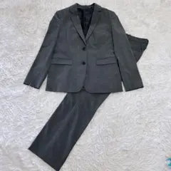美品 UNIQLO ユニクロ ビジネス パンツスーツ セットアップ グレー Lのサムネイル