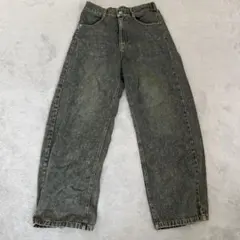 ケミカルウォッシュ ワイドデニムパンツ グレーのサムネイル