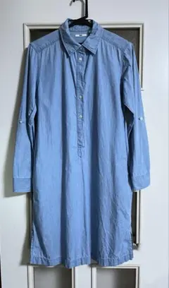 ユニクロ デニム ワンピース　シャツワンピ　難あり