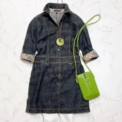美品✨BURBERRY LONDON デニムワンピースノバチェック S相当150