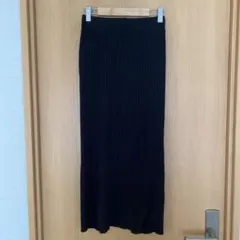 美品 GRL 黒 ニットタイトスカート バックスリット