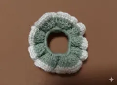 シュシュ 編み物 ヘアアクセ