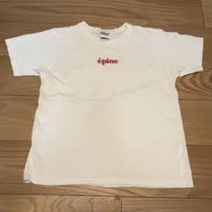 épine ロゴ刺繍 Tシャツ ホワイト　赤文字のサムネイル
