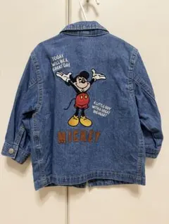 petit main ミッキーマウス　デニムジャケット　アウター　刺繍