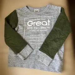 FO KIDS グレー/オリーブ トレーナー 110センチ