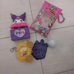 マイメロ　クロミ アクリルキーホルダーセット　ハッピーセット　ポムポムプリン