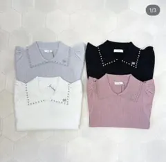 evelyn トップス　ピンク　ビジュー