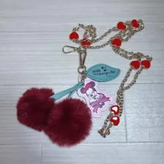 ディズニー パルパル ミニーチェリースマホアクセサリーストラップ