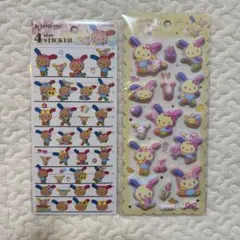 サンリオ　ウサハナ　ぷくぷくシール　マシュマロ　4サイズステッカー　2枚セット