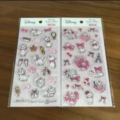 セリア ディズニー おしゃれキャット マリー エポキシラメシール 2種セット