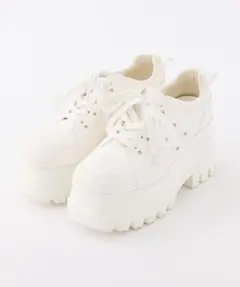 NICE CLAUP 厚底スニーカー白 Lサイズのサムネイル