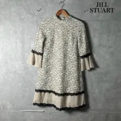 JILLSTUAR 総レース 花柄 フレアスリーブ ワンピース N625