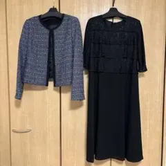 ツイード2点スーツ　レディース　フォーマル　卒業式　入学式