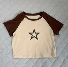 Dazy スター プリント 半袖Tシャツ L