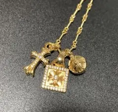22k ベビーファット　スクエア　クロスボール　ネックレス　3点セット　50㎝ 2026年最新】クロムハーツ ベビーファットクロス 22kの人気アイテム