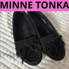 美品✨ミネトンカ モカシン　ブラック　黒　スエード フリンジ　サイズ6