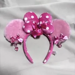 ディズニー イヤリングカチューシャ ミニー ピンク